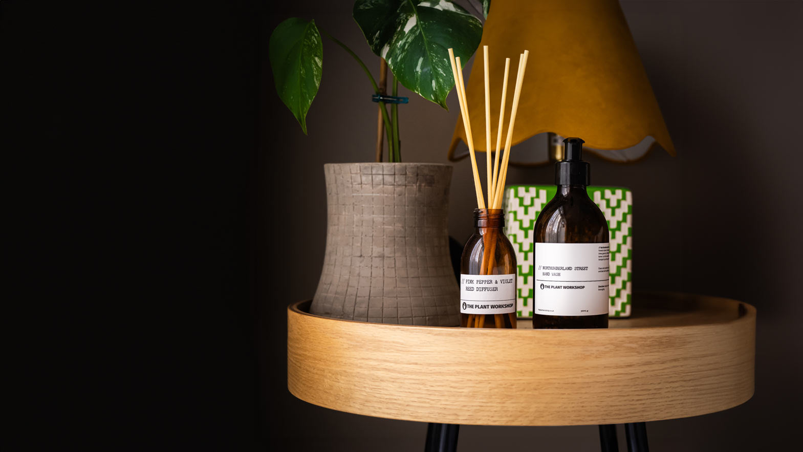 Luxury home fragrance including candles, reed diffusers and hand & body wash by The Plant Workshop Fenwick Newcastle. Made in the Scottish Highlands.
