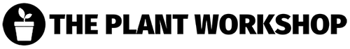 The Plant Workshop official logo in black text with a transparent background.
