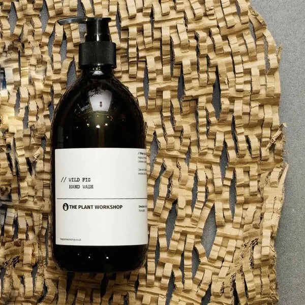 Wild Fig Hand Wash in amber glass bottle