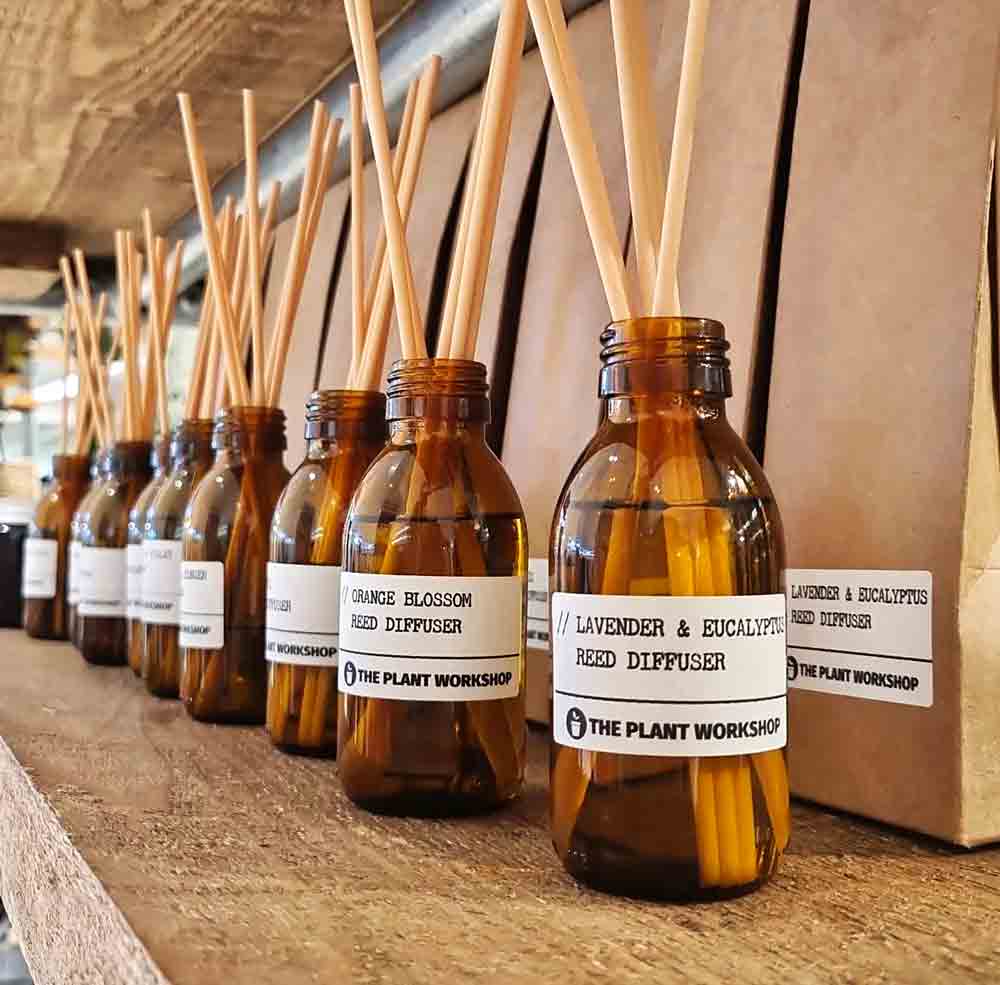 Amber glass reed diffuser from The Plant Workshop